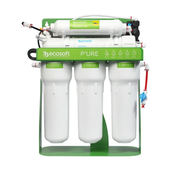 Фільтр зворотного осмосу Ecosoft PURE BALANCE з помпою на станині